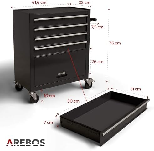 Vue 2 de Arebos Chariot Datelier Avec