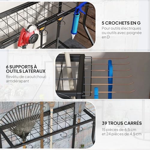 Vue 3 de Outsunny Organiseur Doutils De