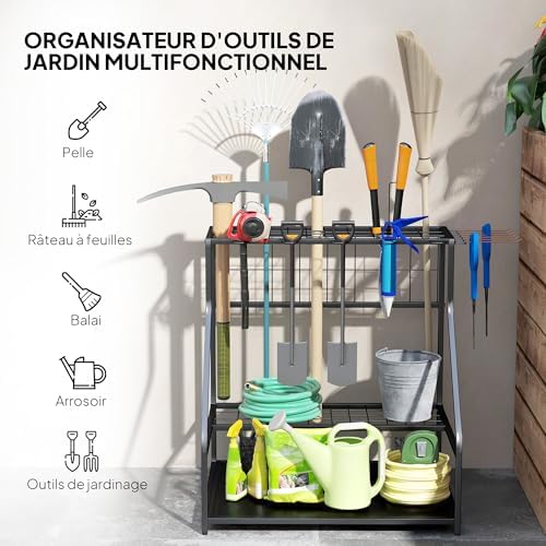 Vue 4 de Outsunny Organiseur Doutils De