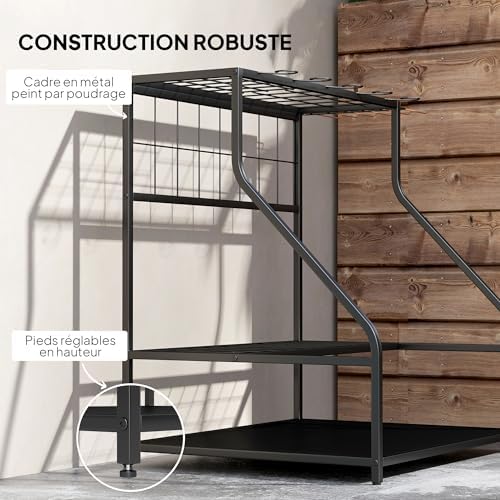 Vue 5 de Outsunny Organiseur Doutils De