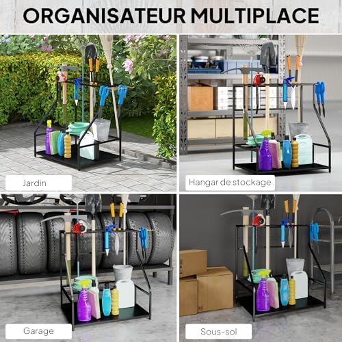 Vue 6 de Outsunny Organiseur Doutils De