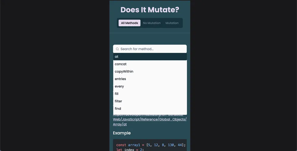 does it mutate mobile search bar