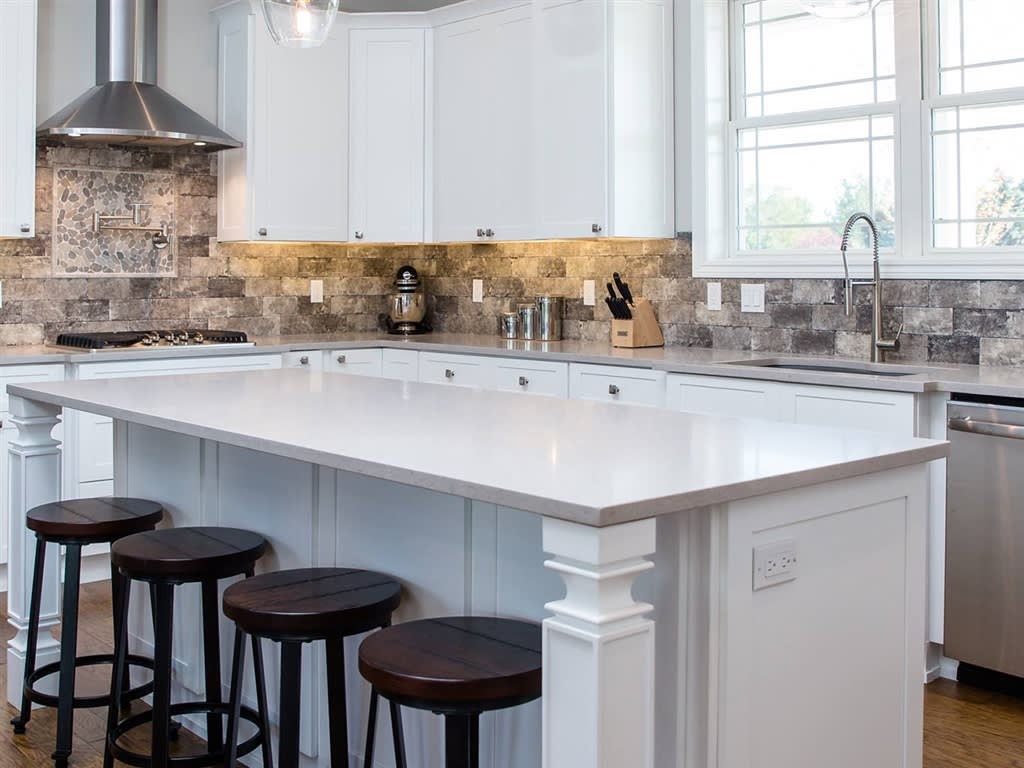 Clamshell Kitchen Worktop Caesarstone Project Marble