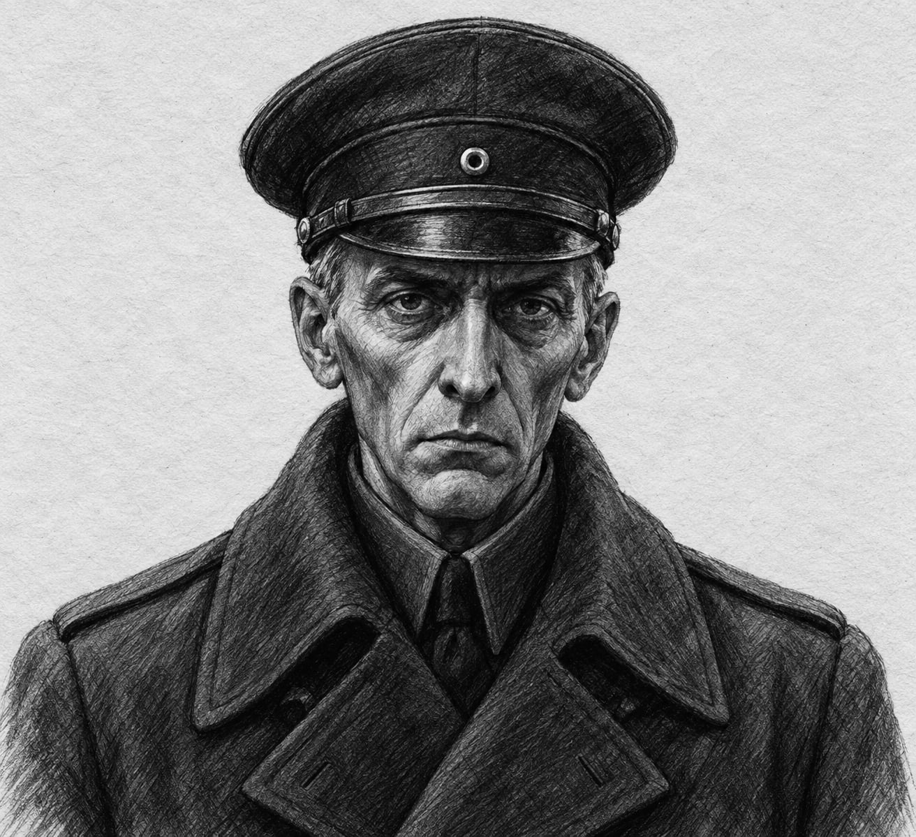 Interpretive black-and-white ink and charcoal head-and-shoulders portrait of Philosophical Prefect, based on the article hero.