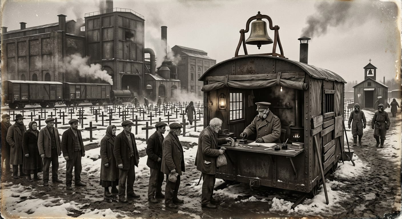 Ossuary Housing Allocator — On the First Grave-Field Winter, rendered as photograph.