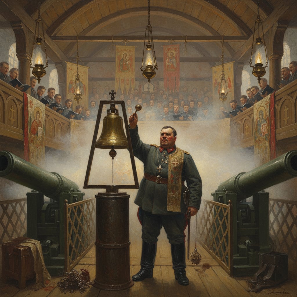 The Cadence Caller's station — bell, beat, and the theology of timing.