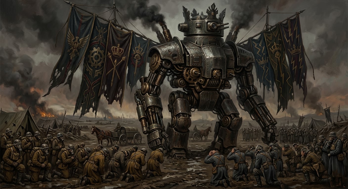 The Crownguard Titans — The Crownguard Titans, rendered as oil-painting.