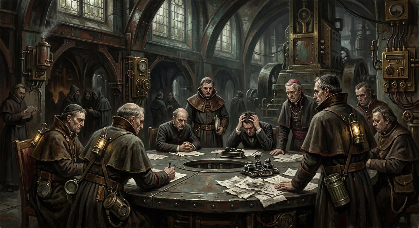 The First Council of Cologne — The First Council of Cologne, rendered as oil-painting.