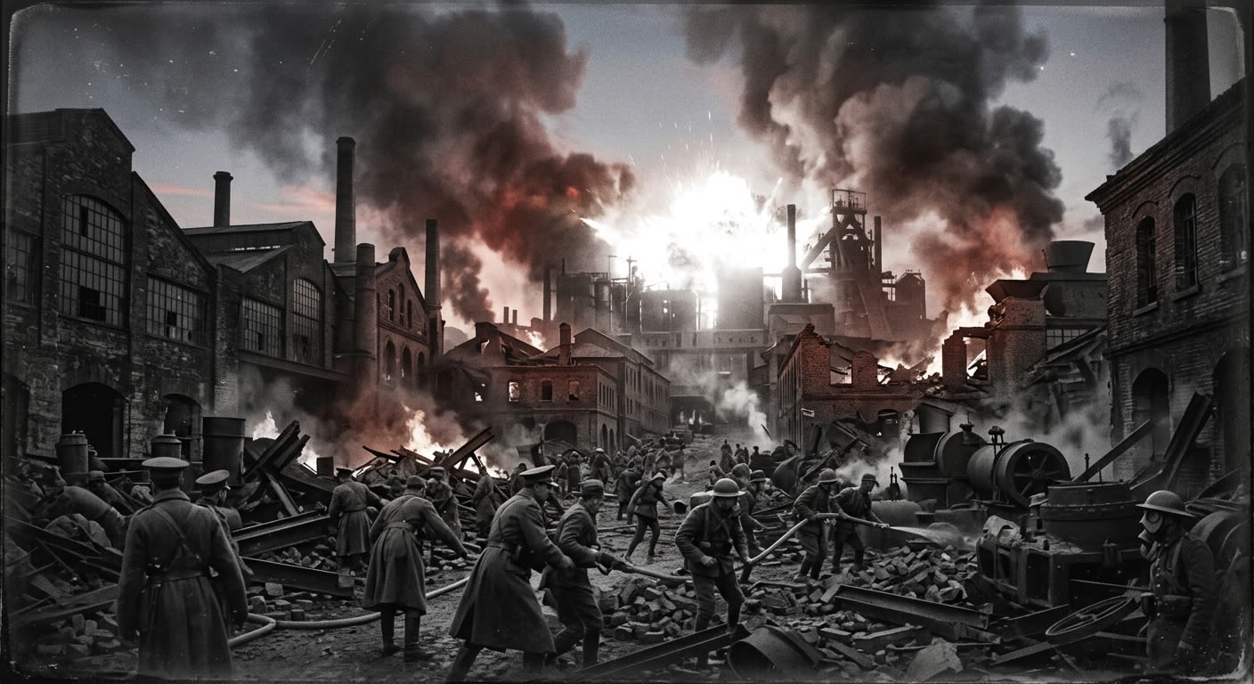 The Three-Night Bombard — The First Night, rendered as photograph.