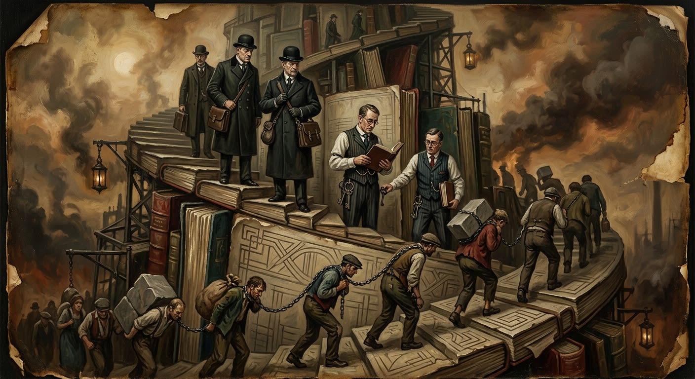 The Hierarchy of Debt — The Hierarchy of Debt, rendered as oil-painting.
