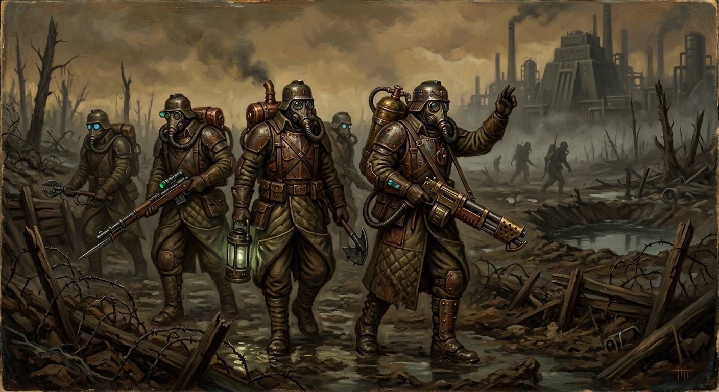 The Hollow-Walkers — The Hollow-Walkers, rendered as oil-painting.