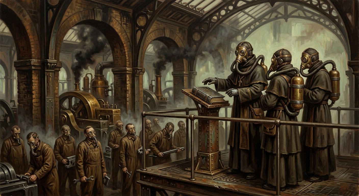 Mirror Choir — Mirror Choir, rendered as oil-painting.