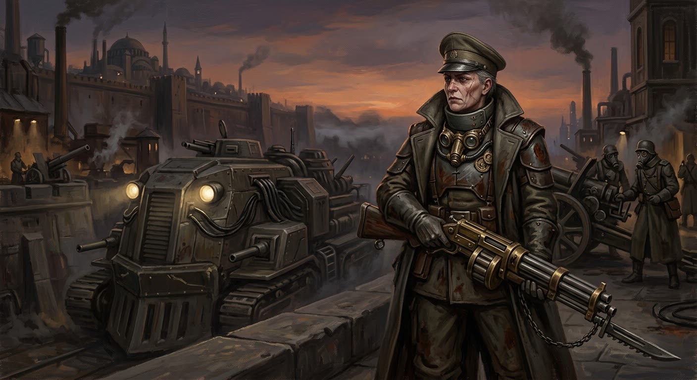 Gate-Warden Petra Valenne — Gate-Warden Petra Valenne, rendered as oil-painting.
