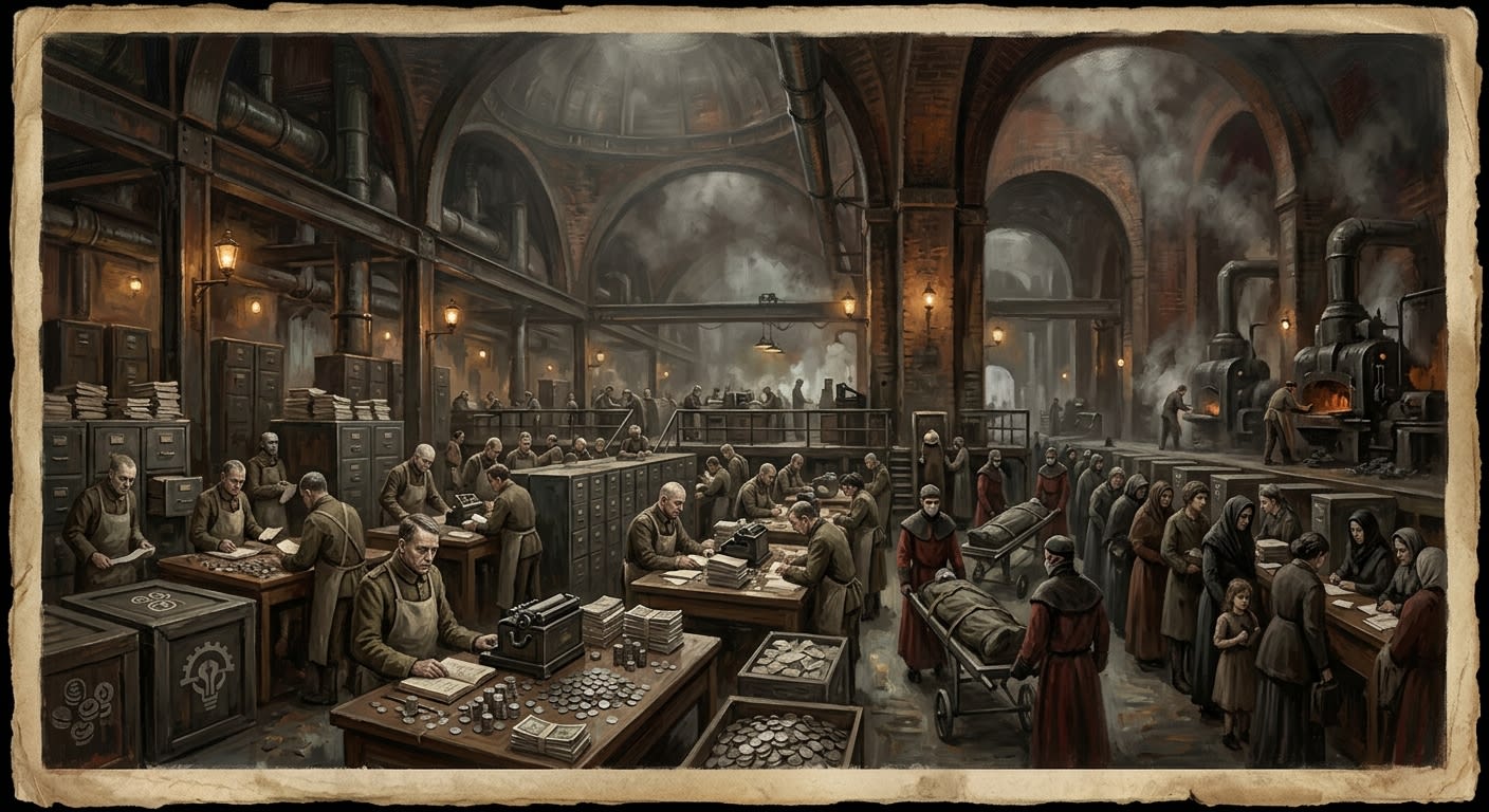 The Palatine Counting House — The Palatine Counting House, rendered as oil-painting.