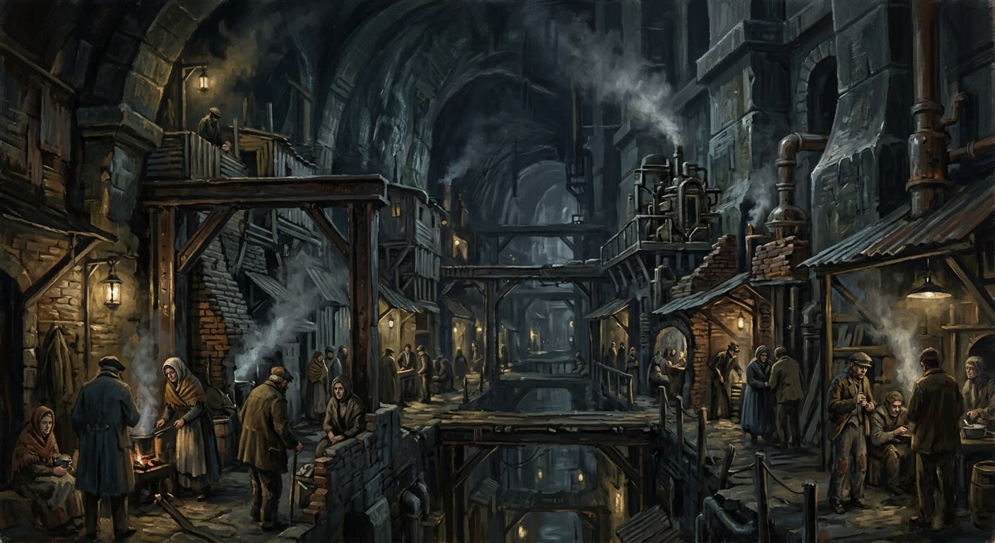 The Constantinople Warrens — The Constantinople Warrens, rendered as oil-painting.