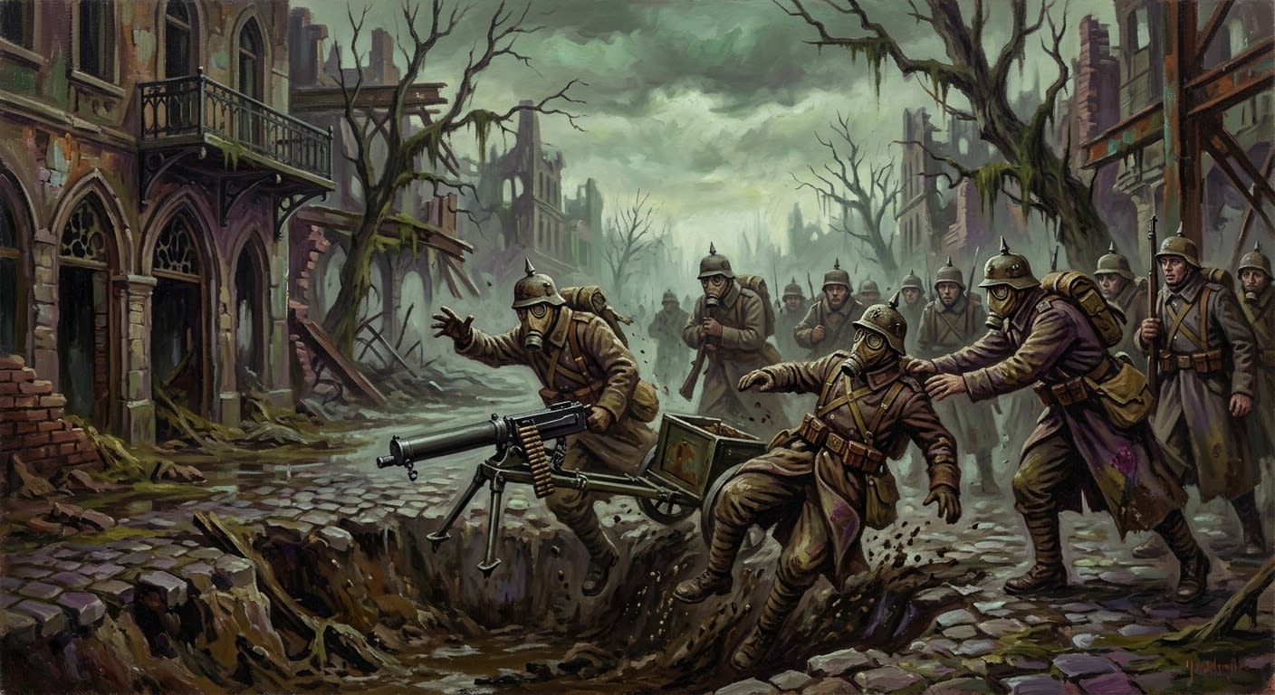 Mire Collapse of Debrecen — Mire Collapse of Debrecen, rendered as oil-painting.