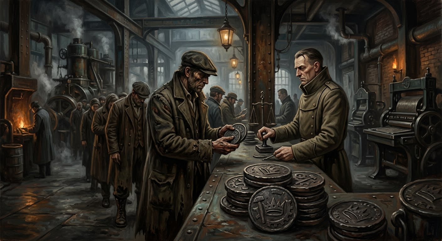 Iron Crown Currency — Iron Crown Currency, rendered as oil-painting.