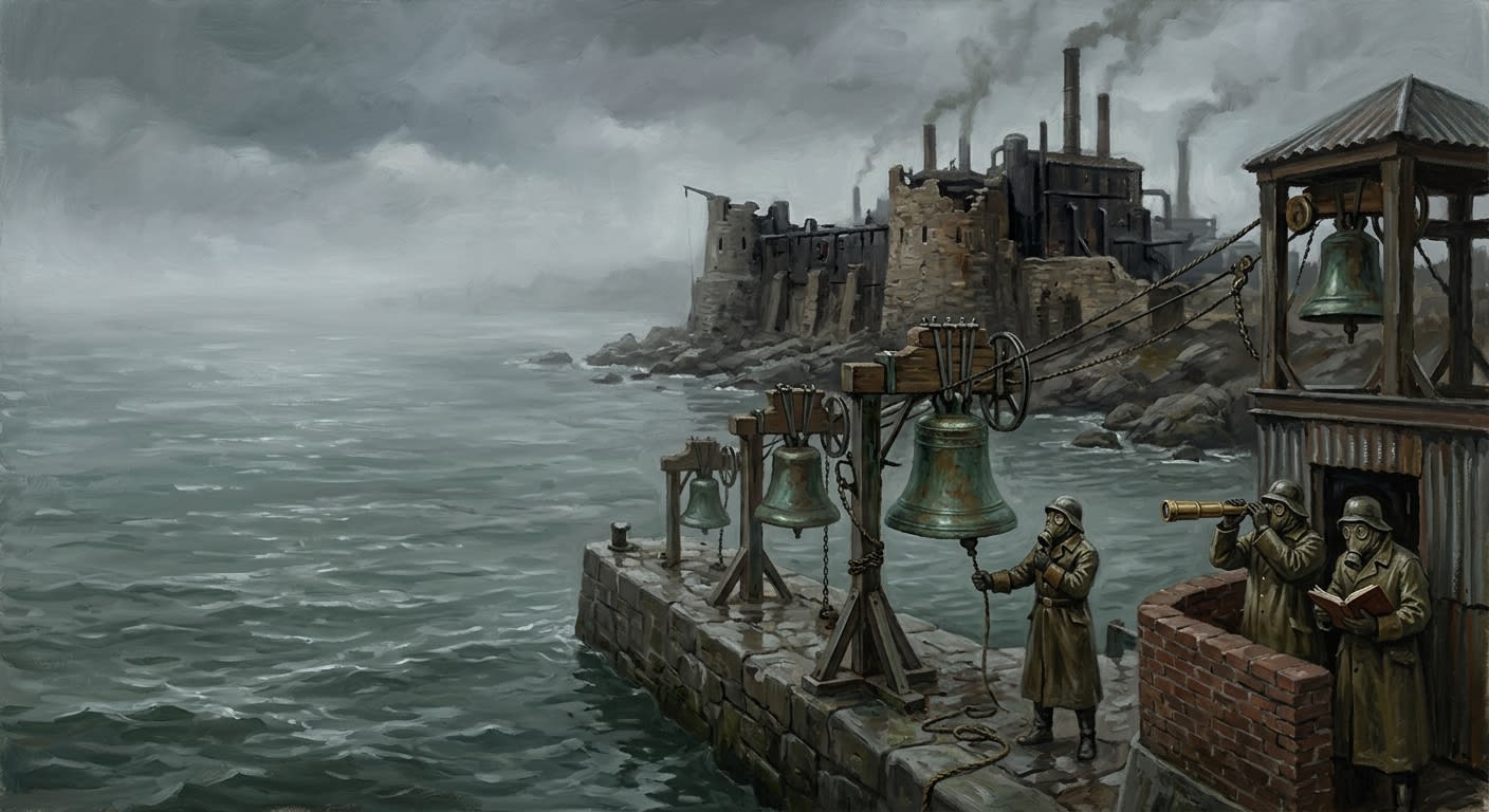 Det grå vattnet — Det grå vattnet, rendered as oil-painting.