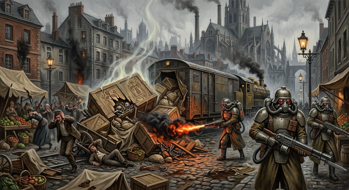 Collapse of Saint Aurelia's Convoy — Collapse of Saint Aurelia's Convoy, rendered as oil-painting.