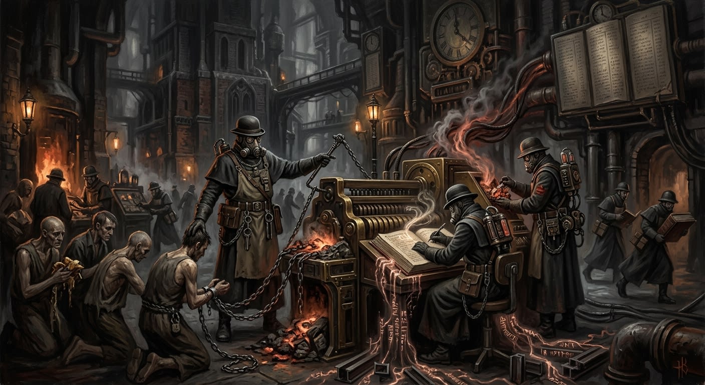 The Accountants — The Accountants, rendered as oil-painting.