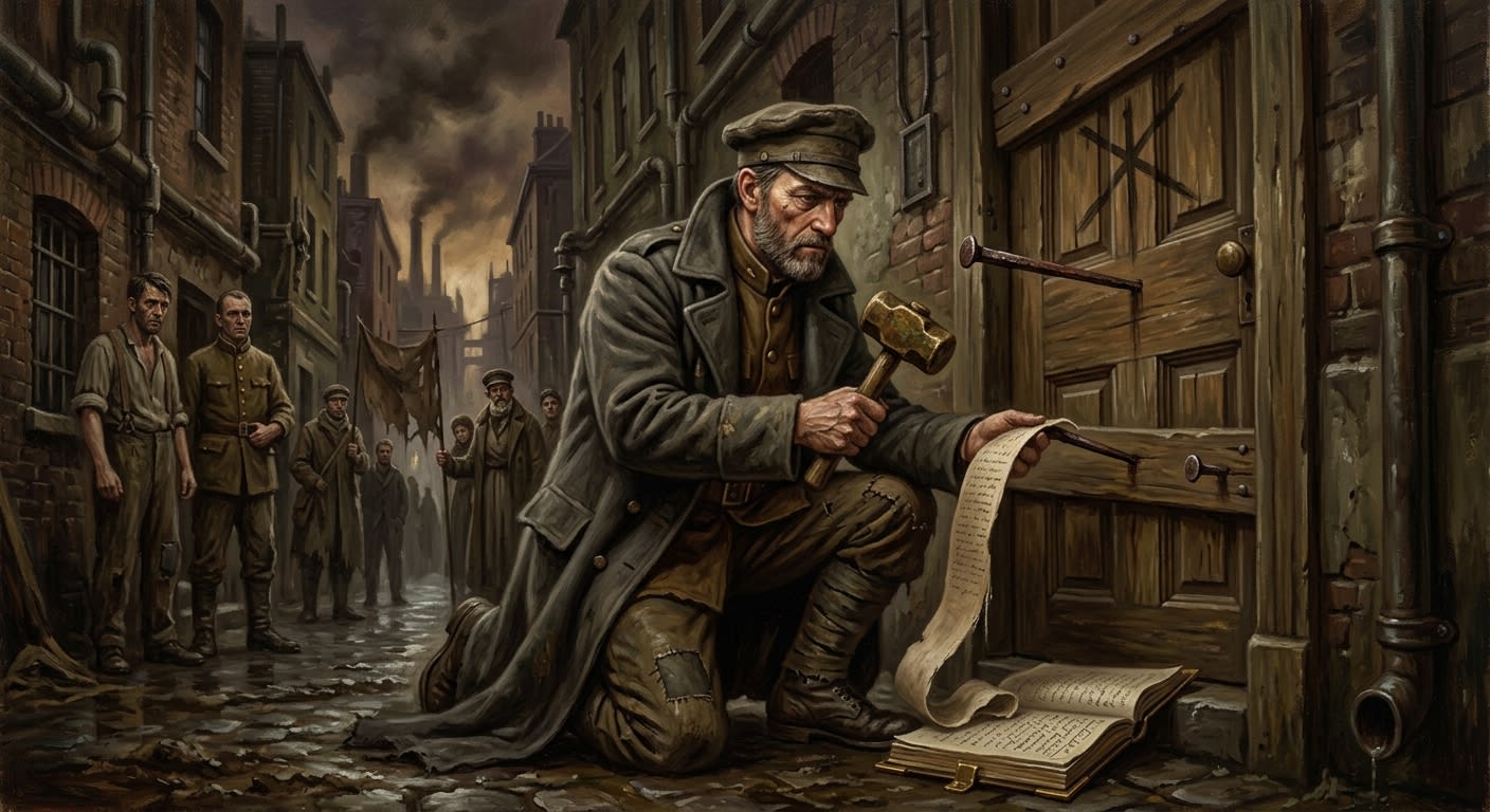 Saint Edrin of the Three Nails — Saint Edrin of the Three Nails, rendered as oil-painting.