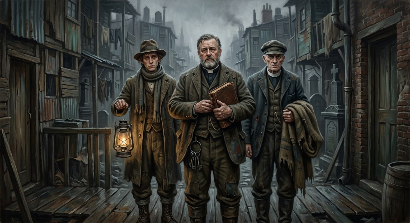 Caretaker Saints — Caretaker Saints, rendered as oil-painting.