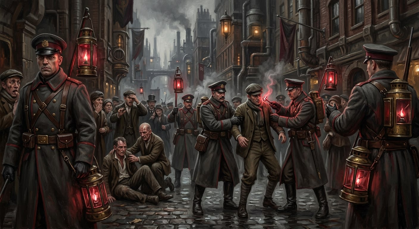 Red Lanterns — Red Lanterns, rendered as oil-painting.