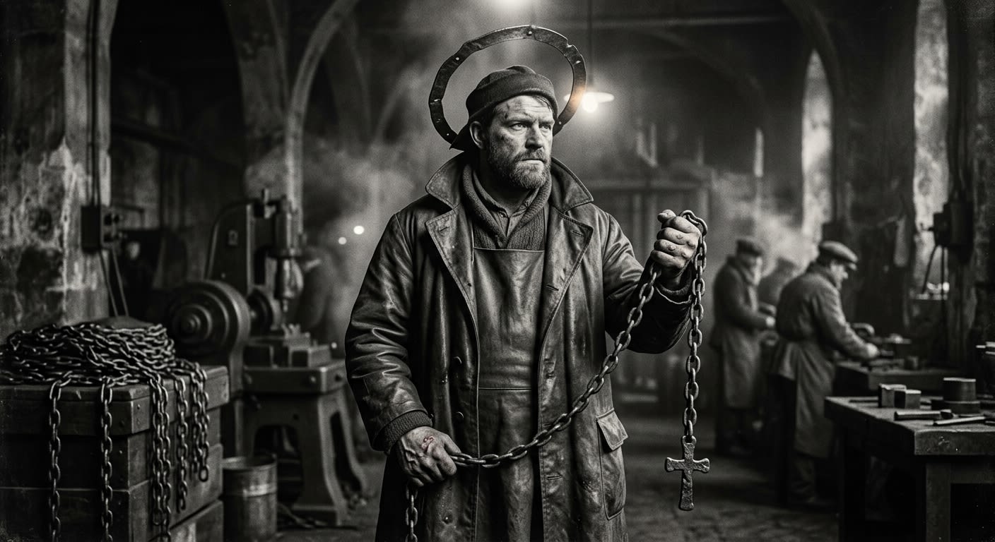 Saint Varric of the Twelve Blisters — On the First Column, rendered as photograph.