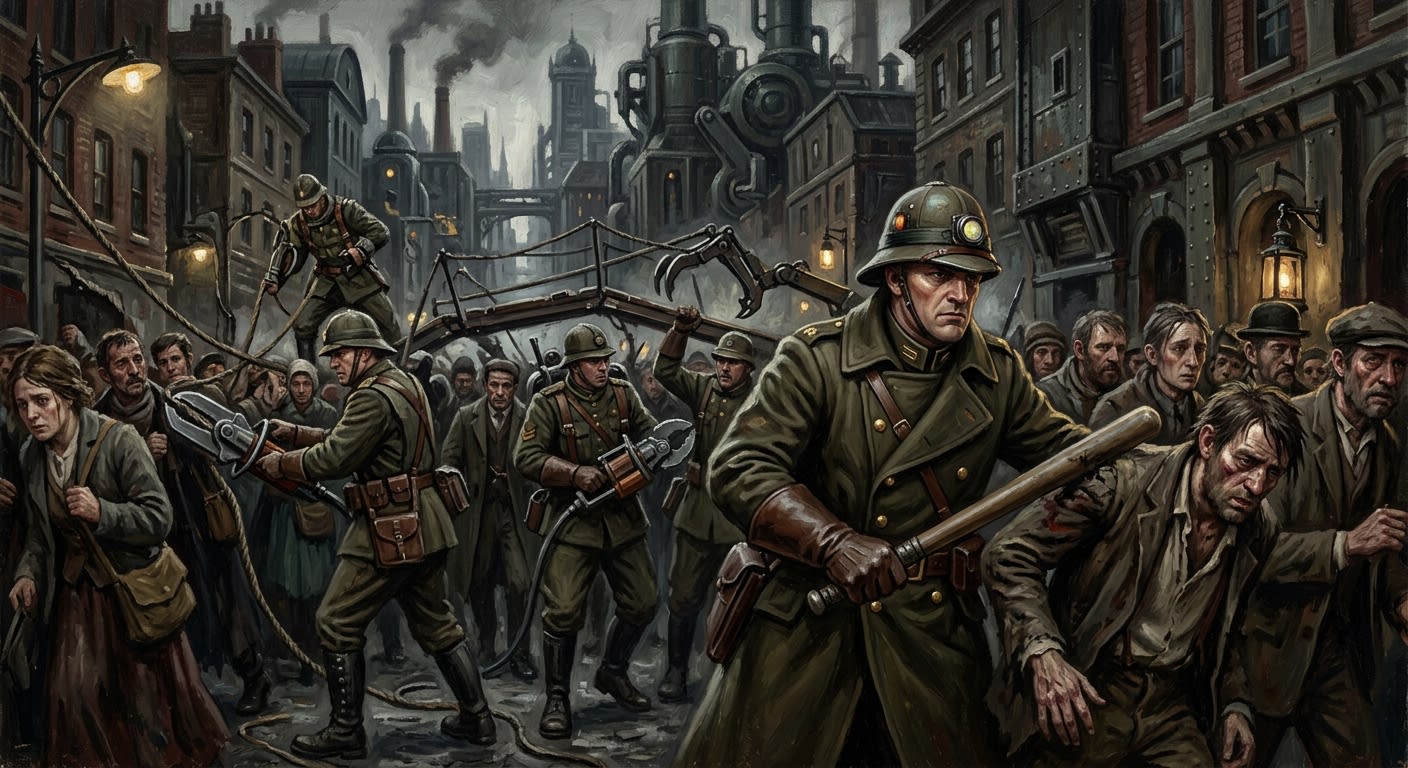 Flow Marshals — Flow Marshals, rendered as oil-painting.