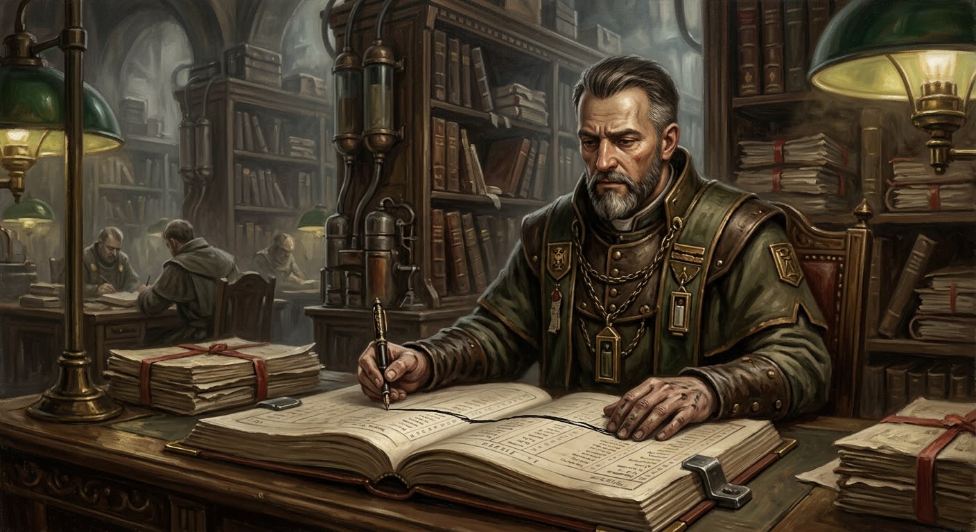 Saint Verran of the Unsmudged Line — Saint Verran of the Unsmudged Line, rendered as oil-painting.