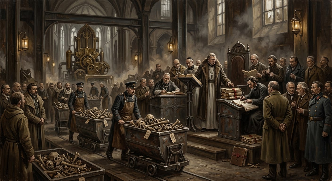 Reliquary Schisms A.S. 140–160 — Reliquary Schisms A.S. 140–160, rendered as oil-painting.