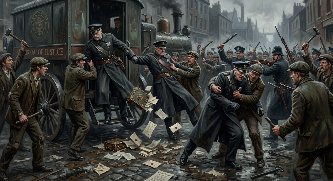 Road Riots A.S. 140 — Road Riots A.S. 140, rendered as oil-painting.