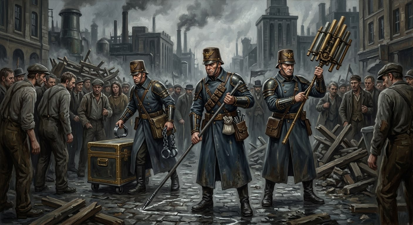 Riot-Quiet Specialists — Riot-Quiet Specialists, rendered as oil-painting.