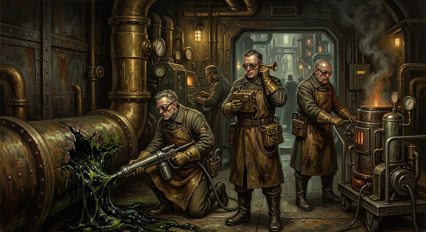 Black-Lime Containment Leads — Black-Lime Containment Leads, rendered as oil-painting.