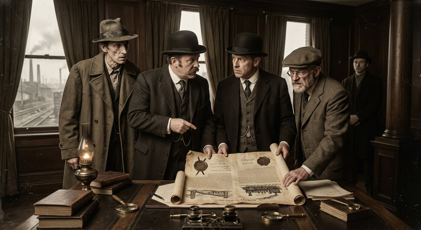 Guild of Rails — On the Charter and the First Lie, rendered as photograph.