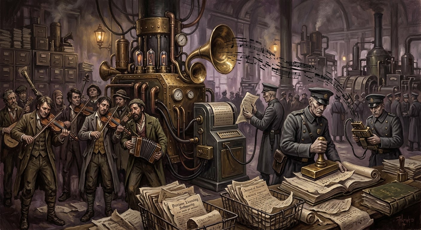 Orison Licensing Acts A.S. 94 — Orison Licensing Acts A.S. 94, rendered as oil-painting.