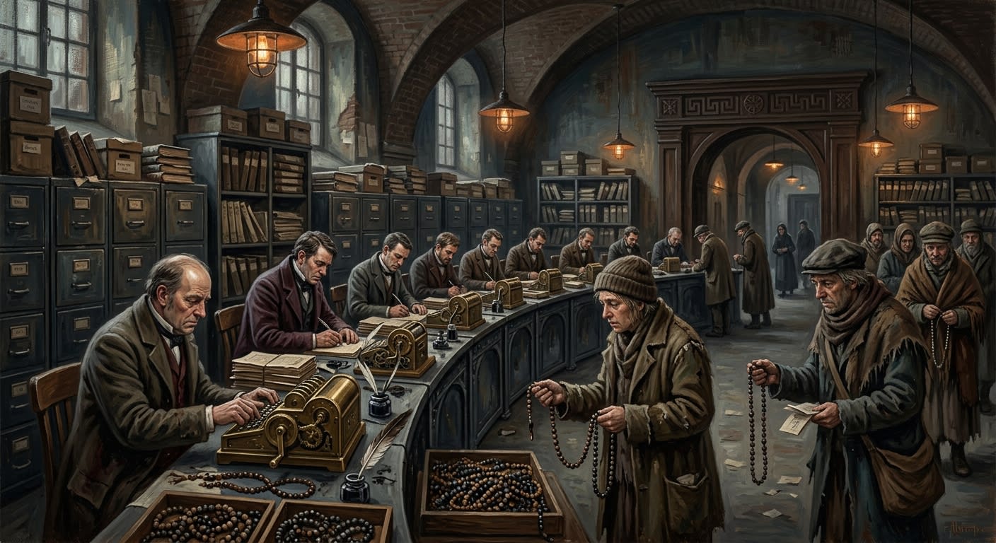 The Counting Hall — The Counting Hall, rendered as oil-painting.