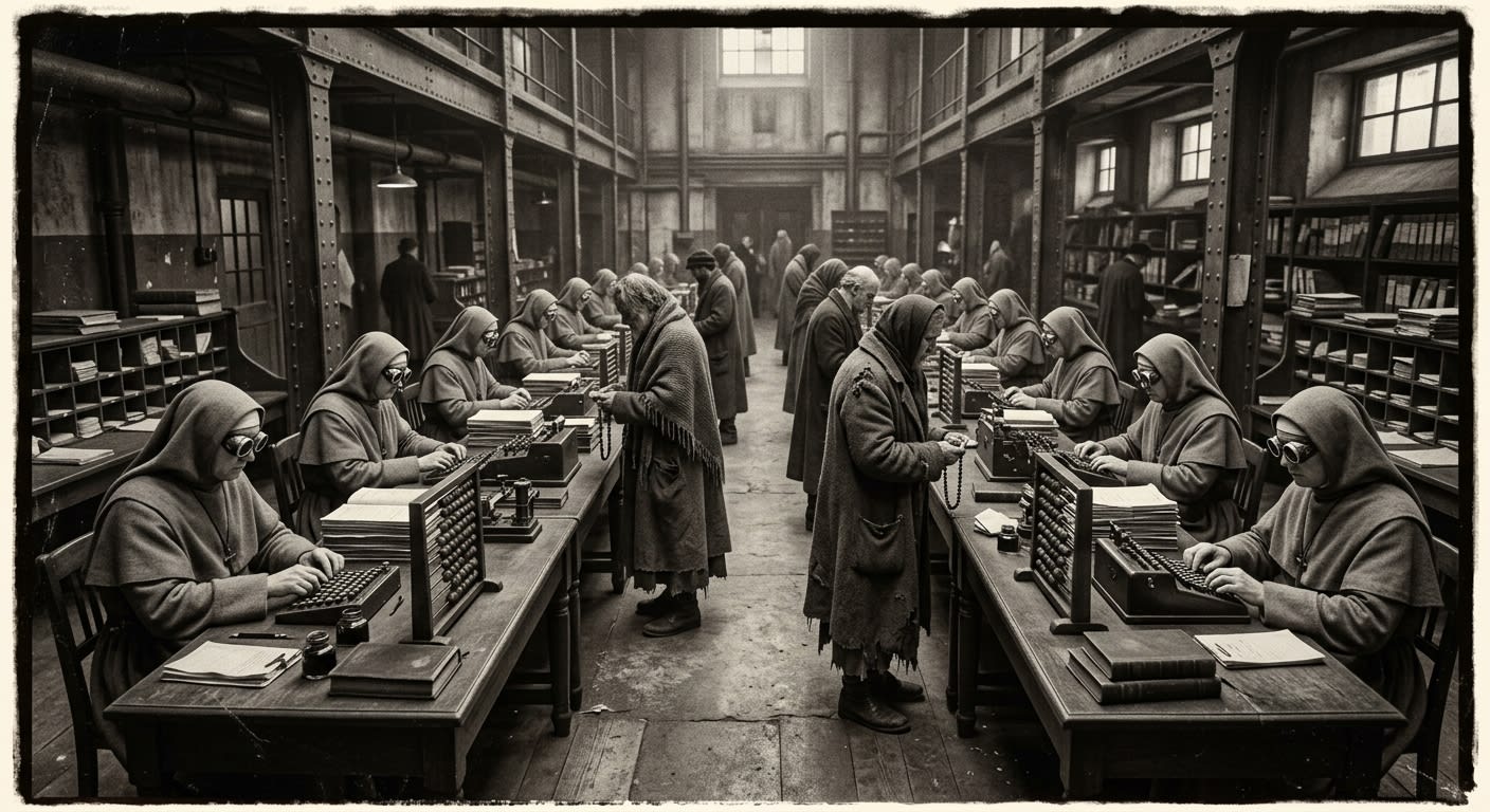 The Counting Hall — On the Twelve Desks, rendered as photograph.