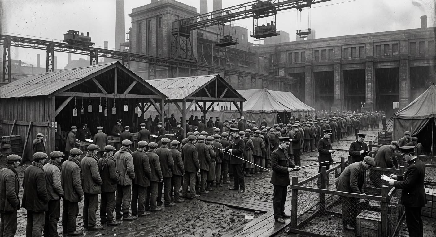 The Lost Procession Yard — On Arrival, rendered as photograph.
