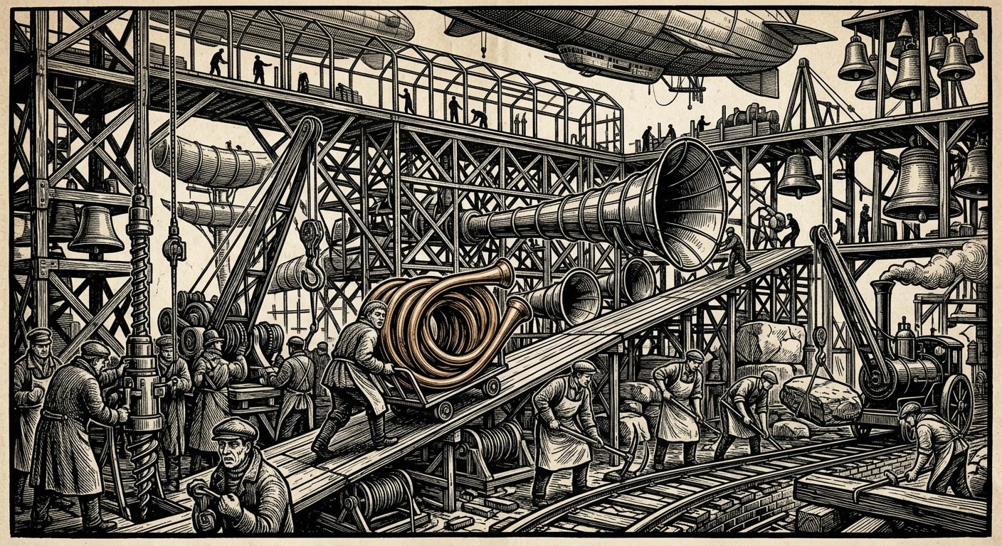 Bellways — On the Making of a Lattice, rendered as woodcut.