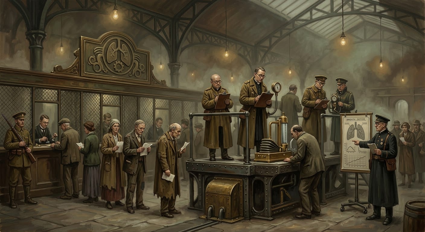 The Breath Office — The Breath Office, rendered as oil-painting.