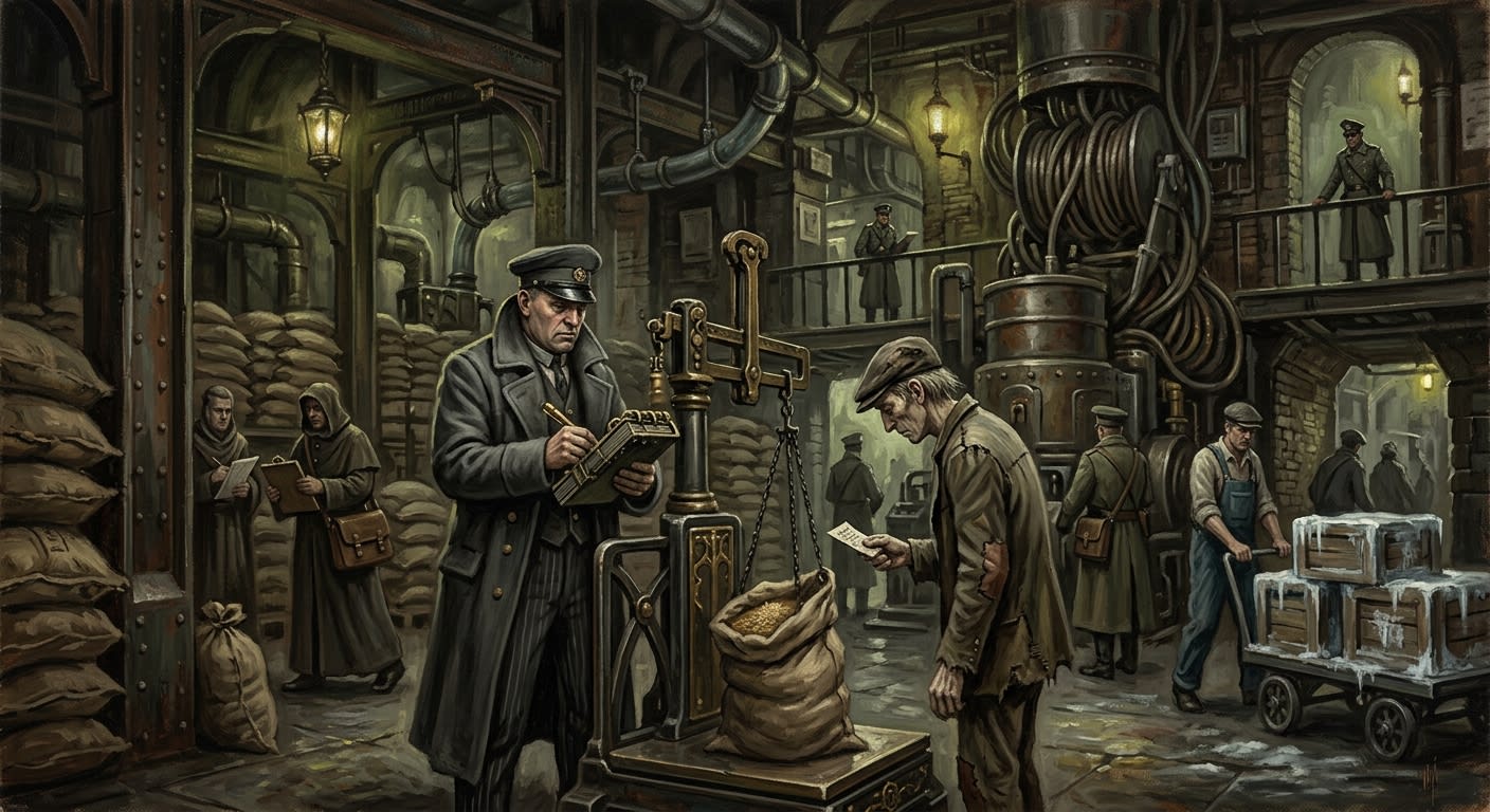 Bureau of Commerce — Bureau of Commerce, rendered as oil-painting.