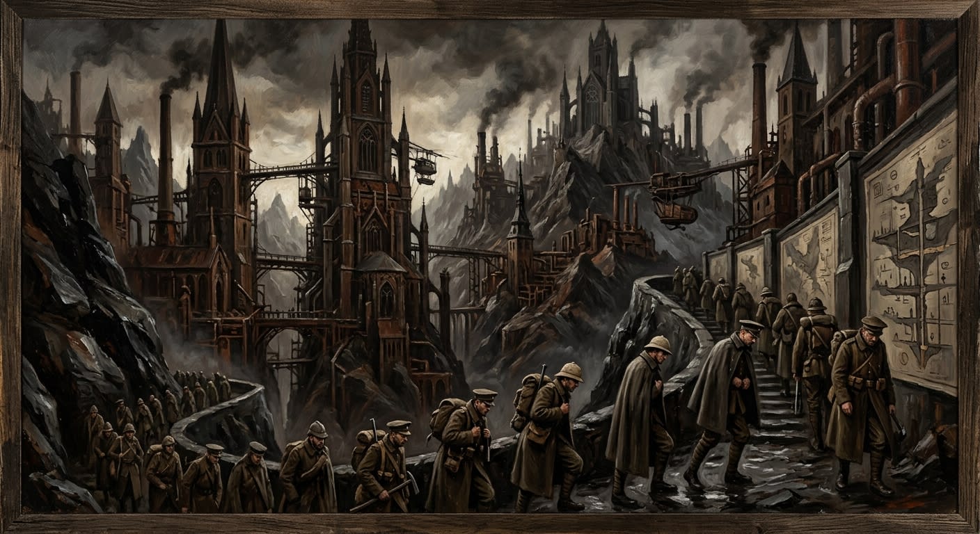 Ebon Heights — Ebon Heights, rendered as oil-painting.