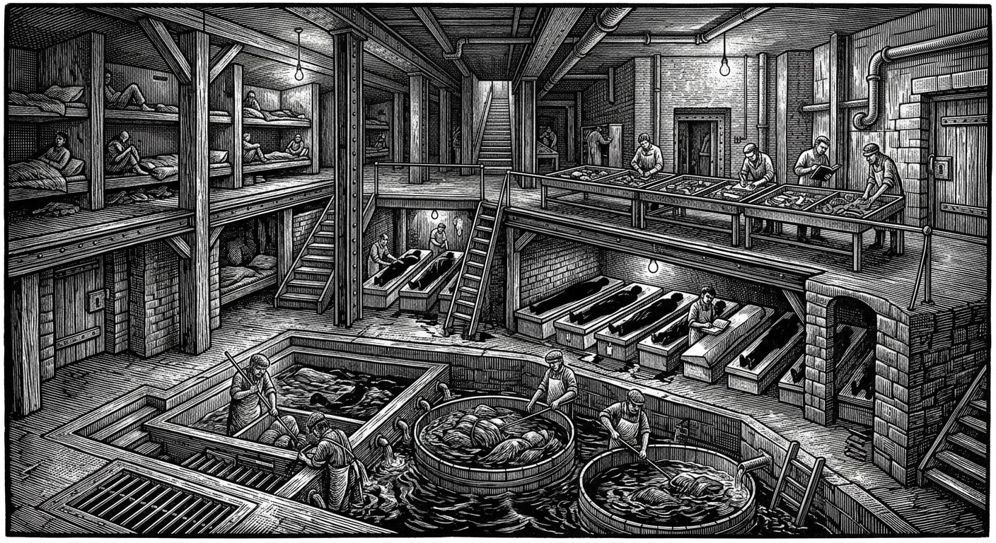 Undertide Pens — On Their Architecture and Divisions, rendered as woodcut.