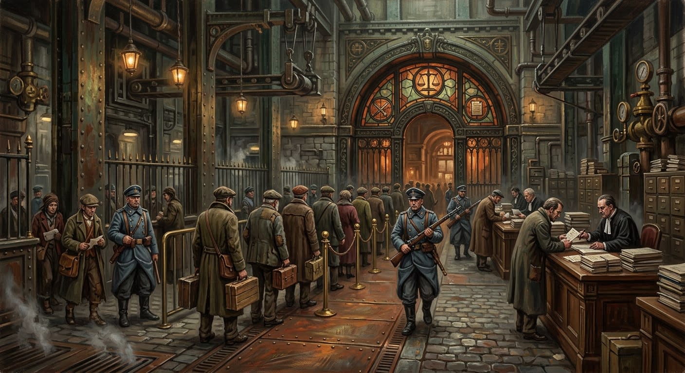 Gate Nine — Gate Nine, rendered as oil-painting.