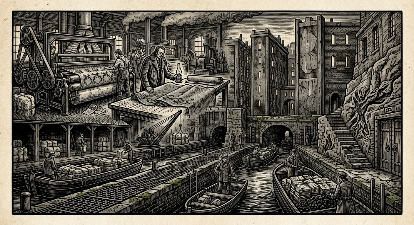 Ghent — On Saint Sabina's Cloth, rendered as woodcut.
