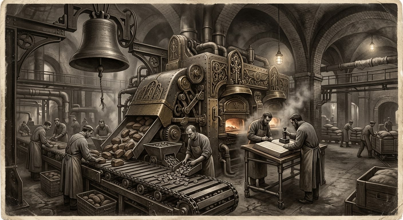 The Heartlands — On Bells, Bread, and the Sanctified Machine, rendered as photograph.