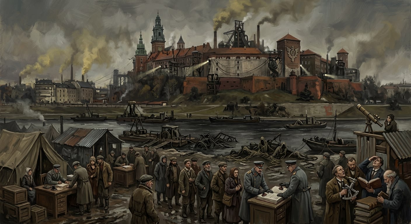 Kraków — Kraków, rendered as oil-painting.