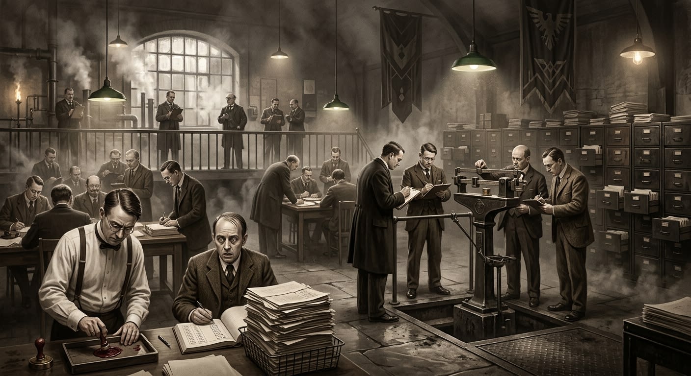 The Manifest Court — On Origin and Need, rendered as photograph.