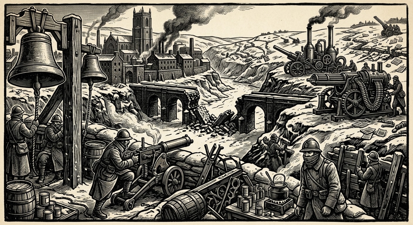 Montreval — On Severin's Seat, rendered as woodcut.